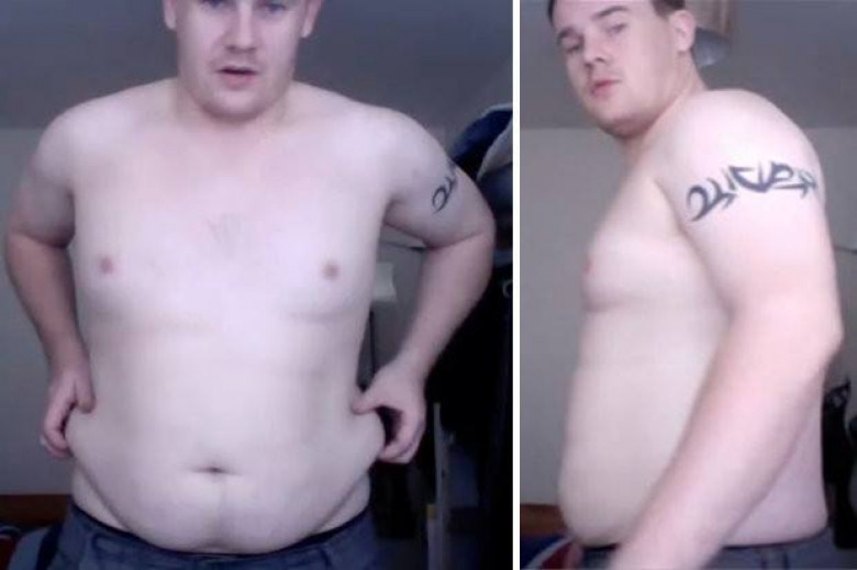 50 недель 50 кг. Парни до и после потолстения.