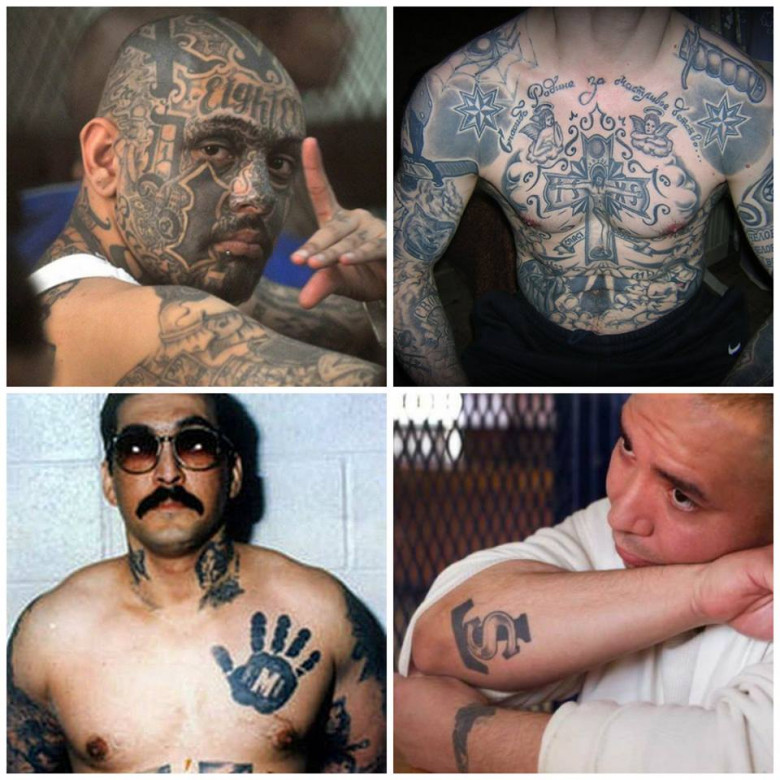 Тюремные татуировки: значение, фото, на руках, авторитетные, лагерные, мужские, на зоне, на спине